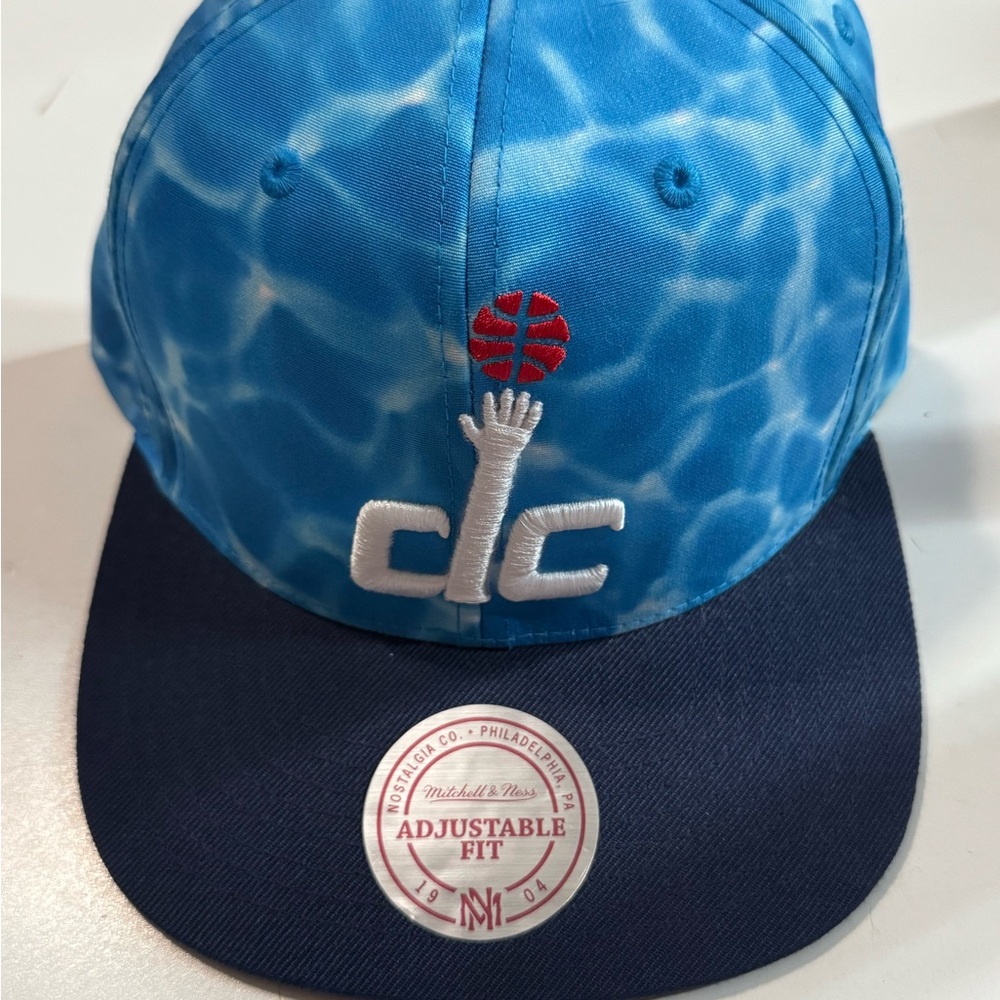 Washington Wizards Mitchell & Ness Snapback Hat NBA Basketball Cap Blue Navy